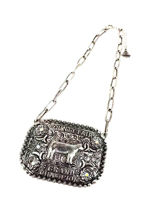 Western Large County Fair Champ Pendant Necklace