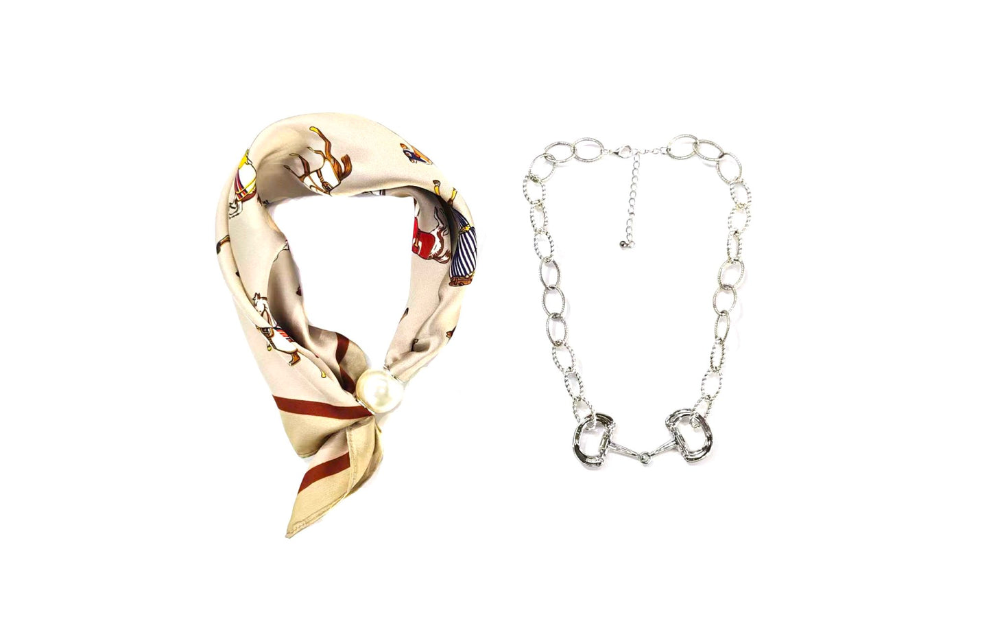 Western Snaffle Bit & Scarf Necklace Set