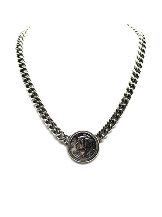 Western Liberty Coin Chain Necklace