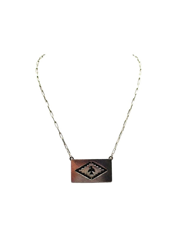 Western Thunderbird Rectangle Concho Necklace