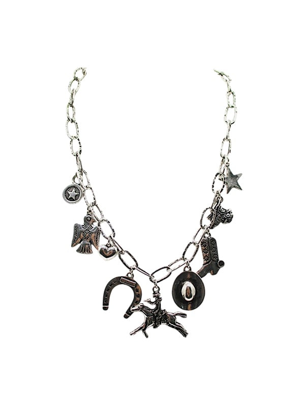 Western Cowboy Charm Necklace