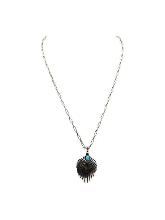 Western Turquoise Sunburst Concho Necklace