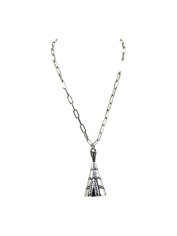 Western 3D Tipi Necklace
