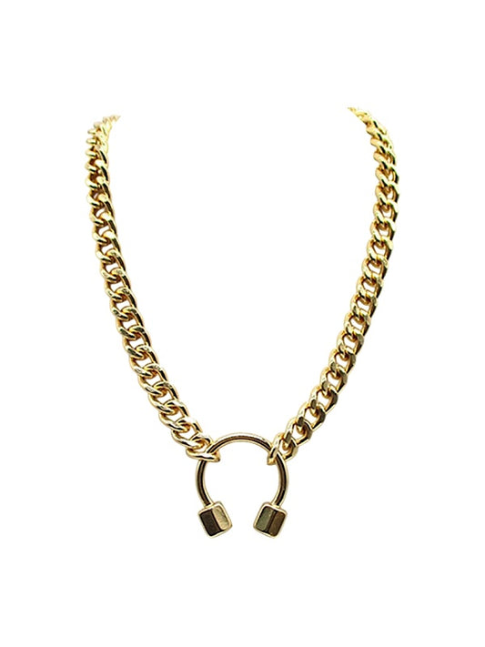 Western Horse Shoe Chain Necklace