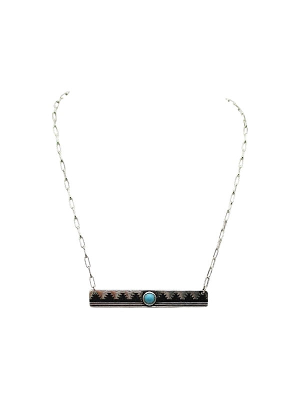 Western Bar Turquoise Necklace