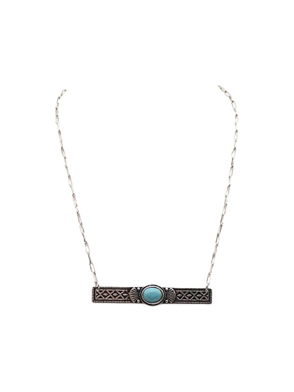 Western Bar Turquoise Necklace