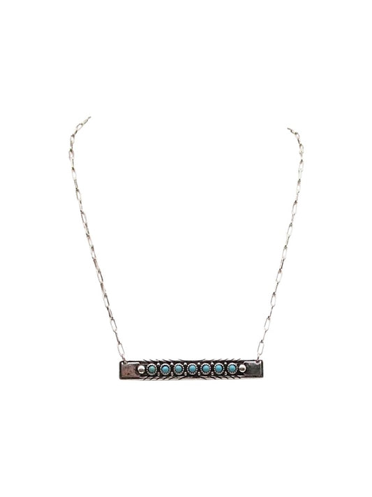 Western Bar Multi Turquoise Necklace