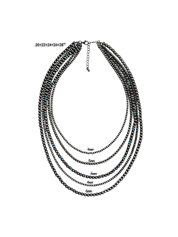Western 5 Strand Navajo Pearl Necklace