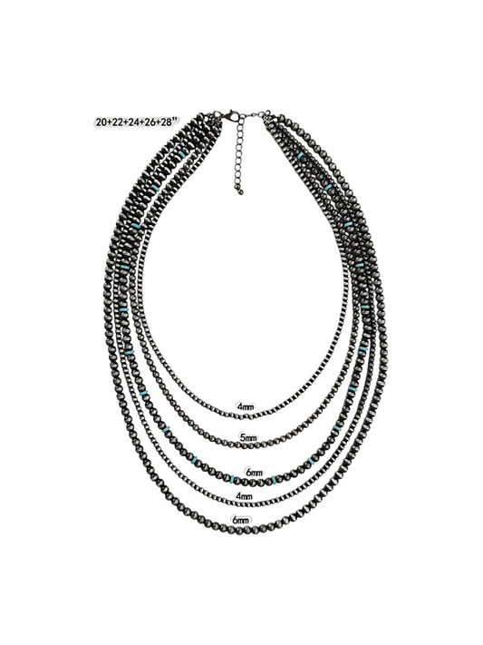 Western 5 Strand Navajo Pearl Necklace