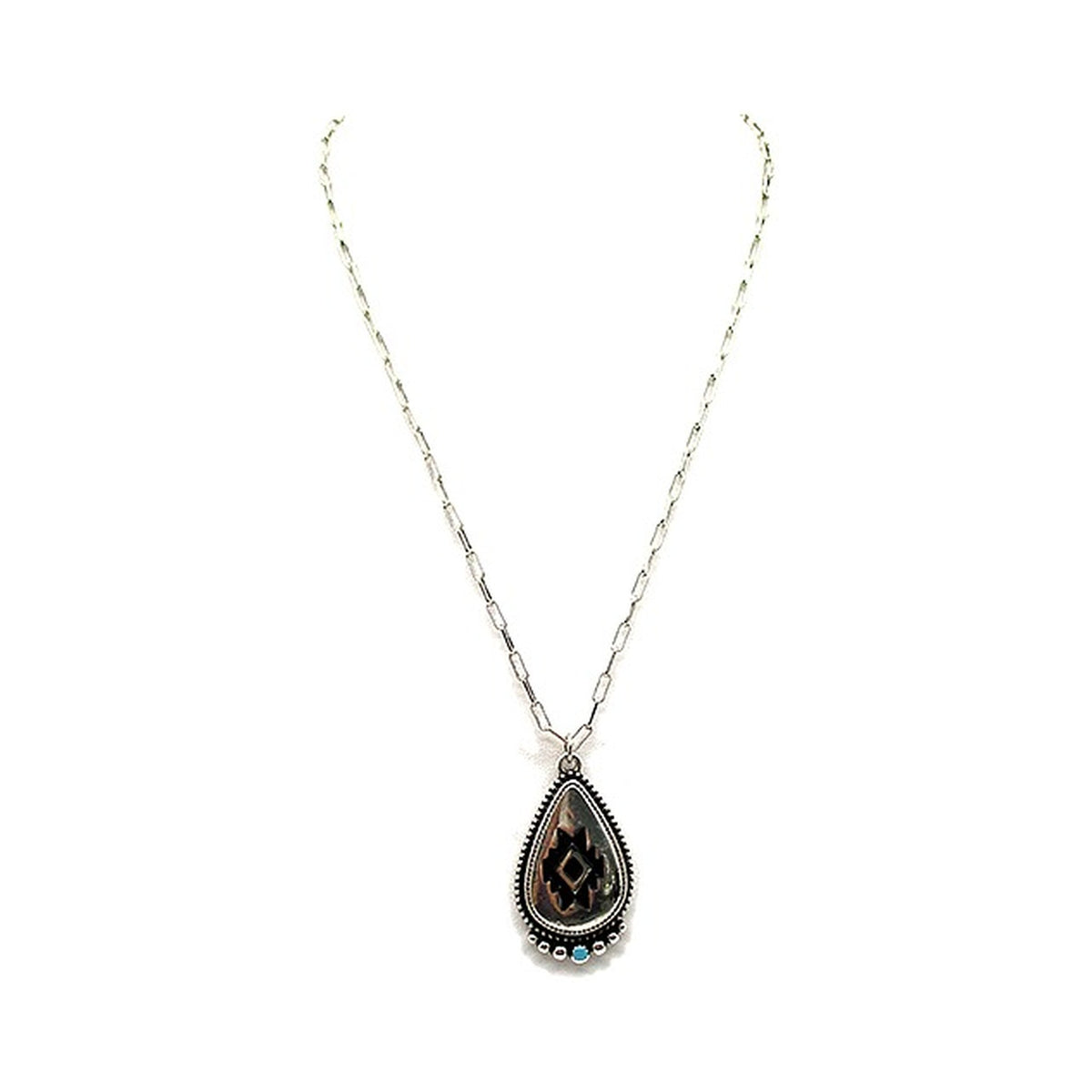 Western Teardrop Aztec Necklace