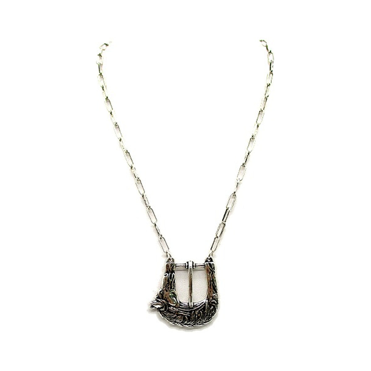 Western Small Horse Belt Buckle Necklace