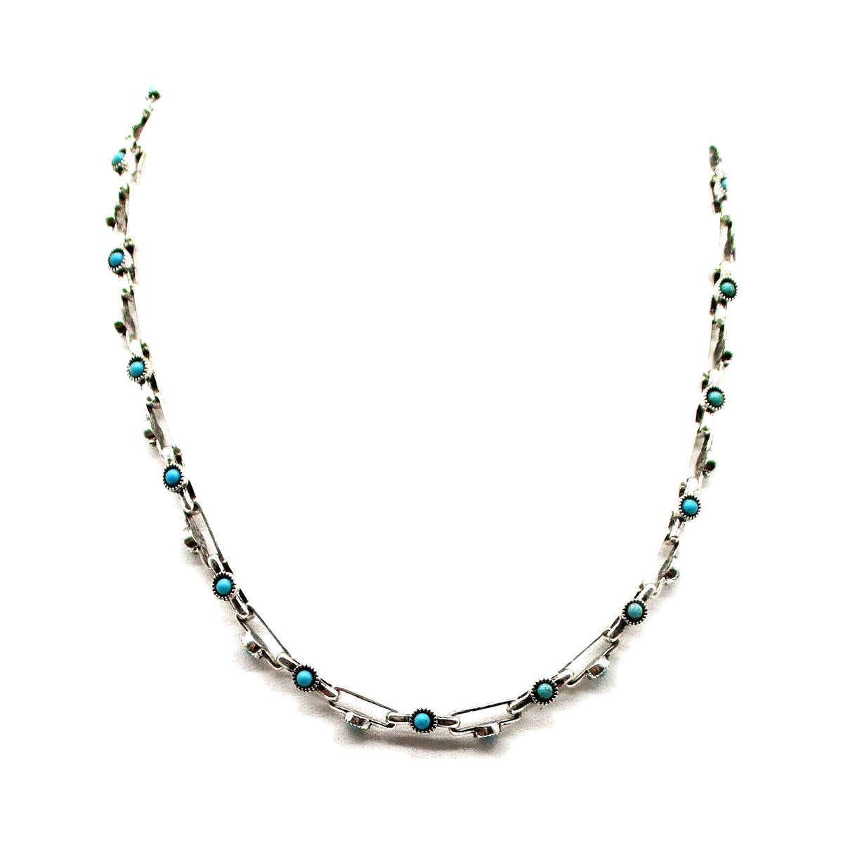 Western Small Turquoise Ball Necklace - Turquoise