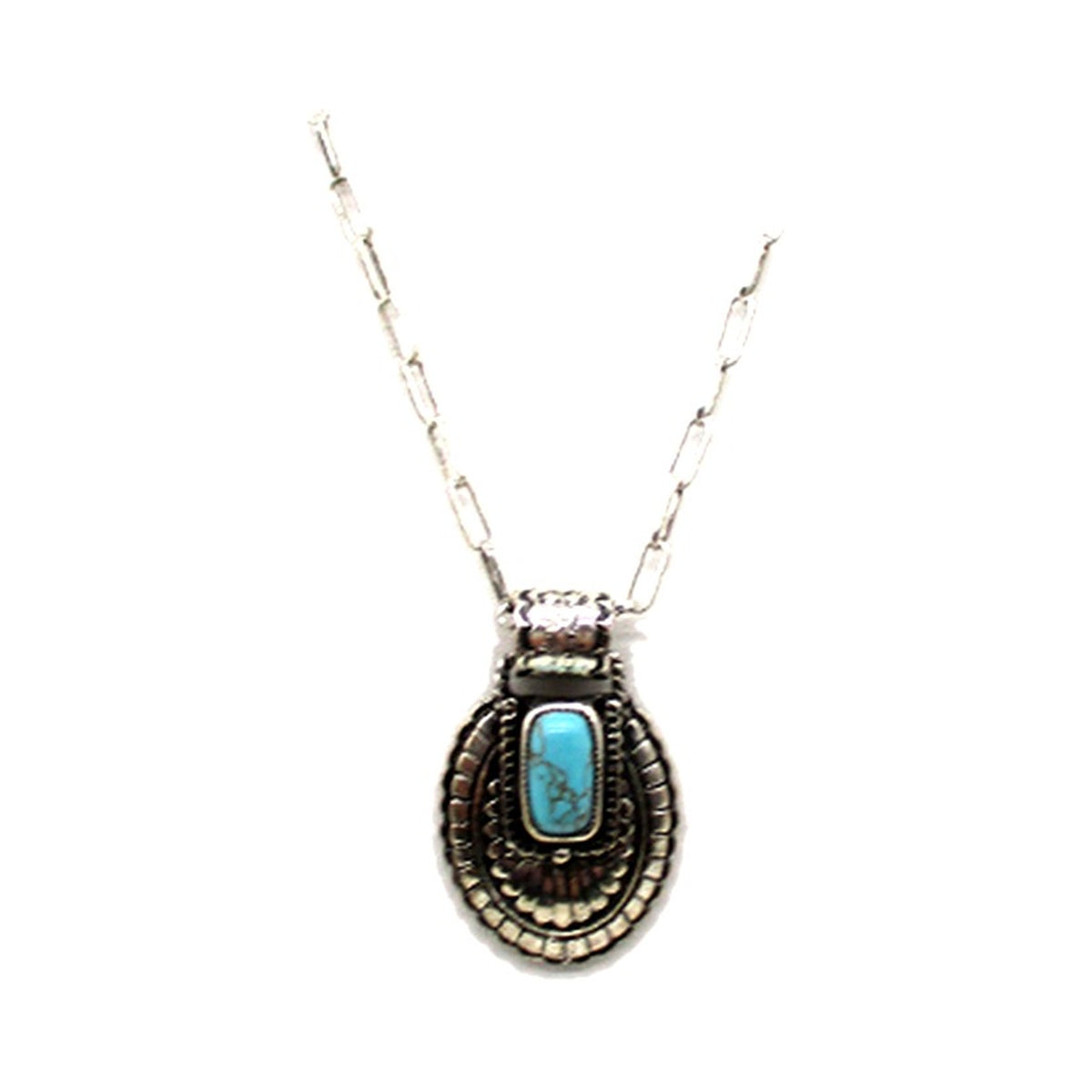 Western Concho Turquoise Necklace