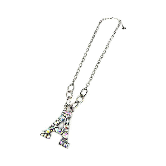 Big Initial AB Chain Necklace - Letter A
