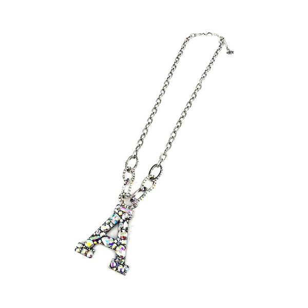 Big Initial AB Chain Necklace - Letter A