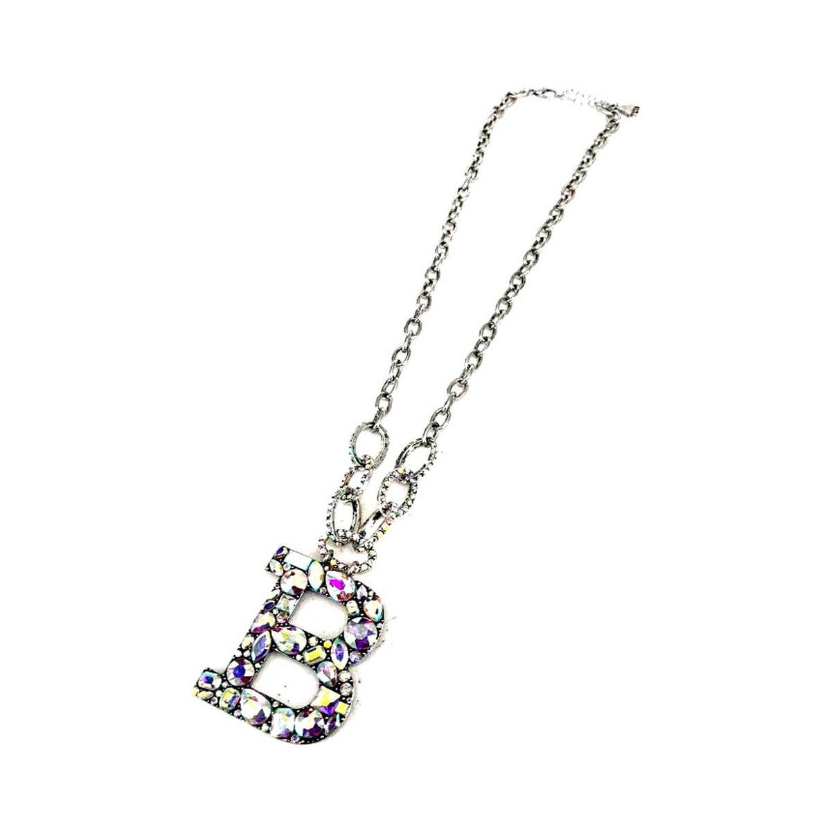 Big Initial AB Chain Necklace - Letter B