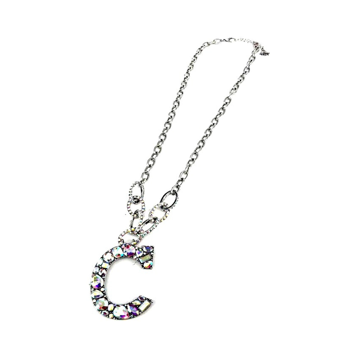 Big Initial AB Chain Necklace - Letter C