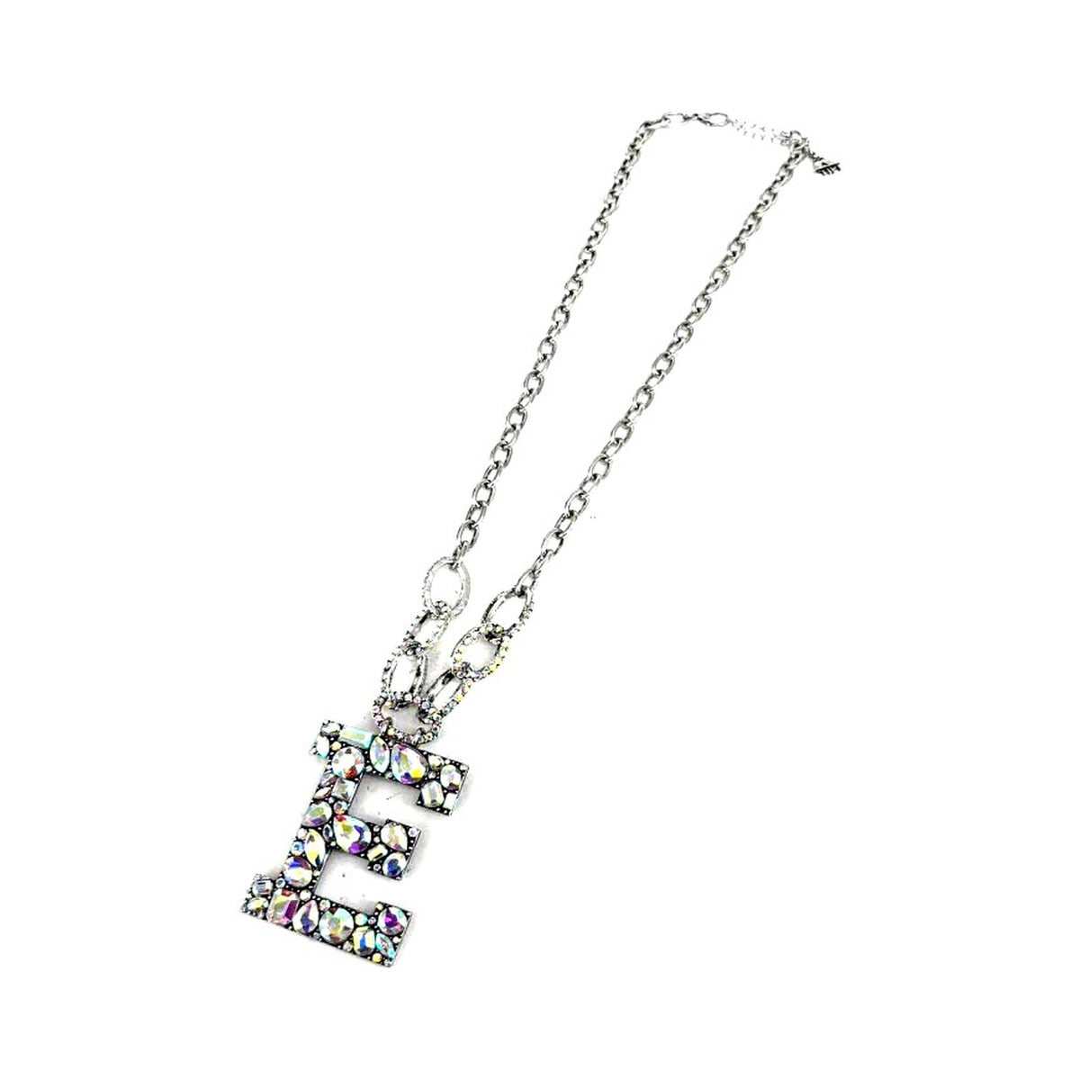 Big Initial AB Chain Necklace - Letter E