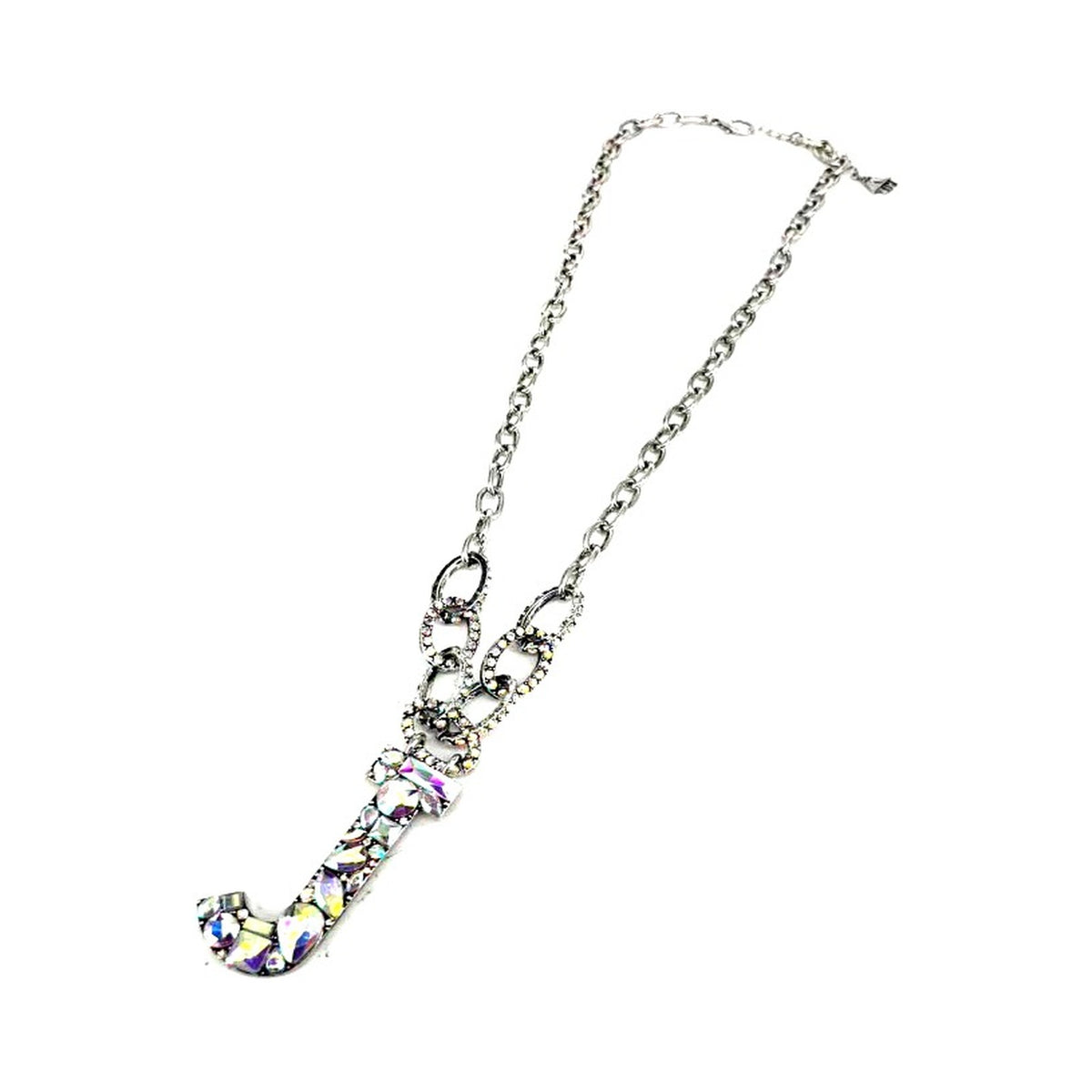 Big Initial AB Chain Necklace - Letter J