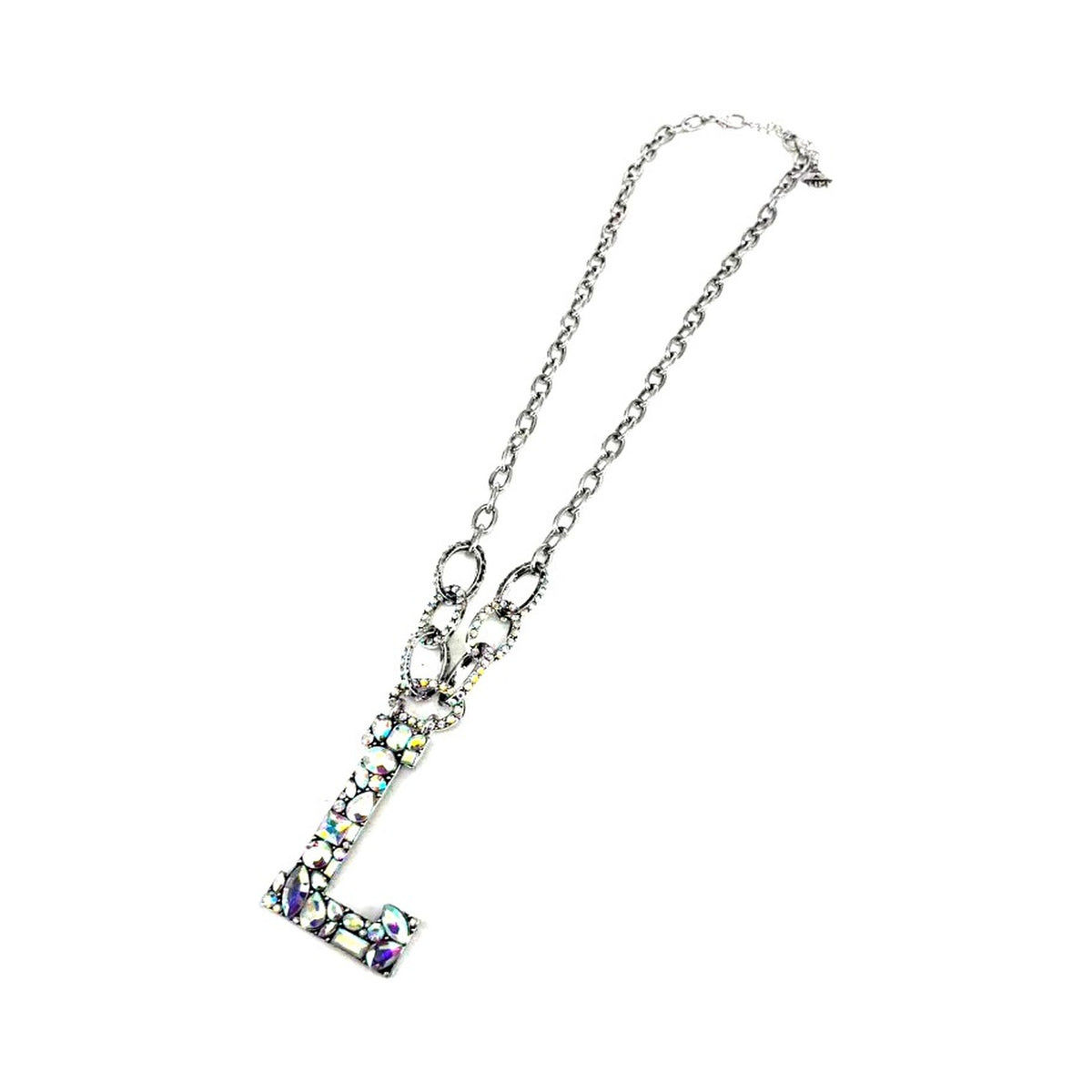 Big Initial AB Chain Necklace - Letter L