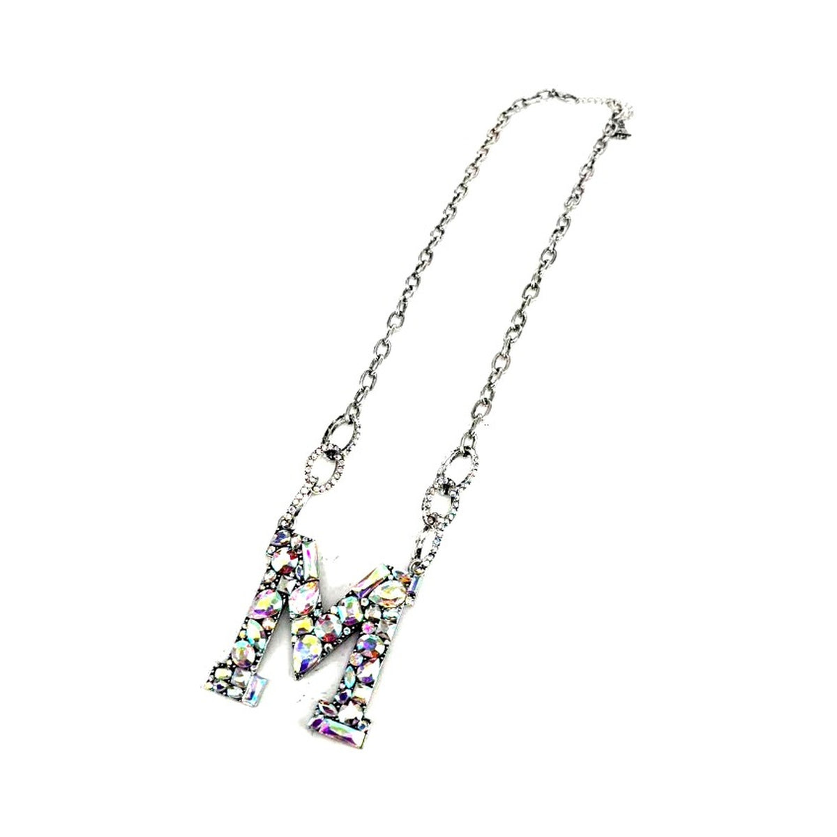 Big Initial AB Chain Necklace - Letter M