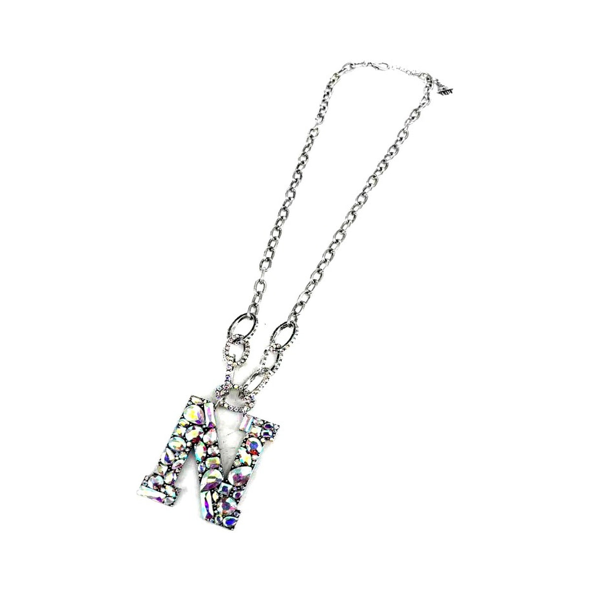 Big Initial AB Chain Necklace - Letter N