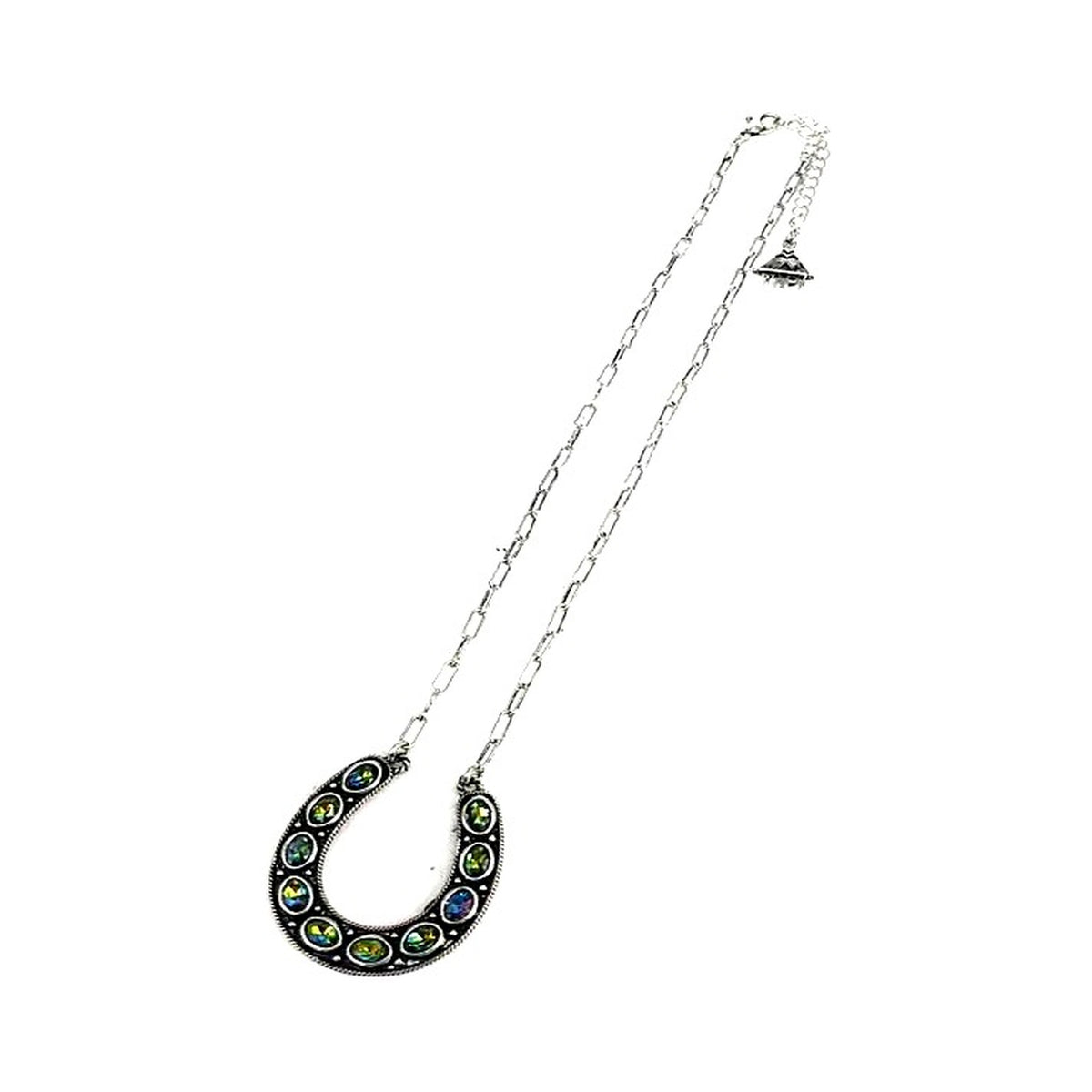 Western Horseshoe Turquoise Necklace - Volcano (SN1053)