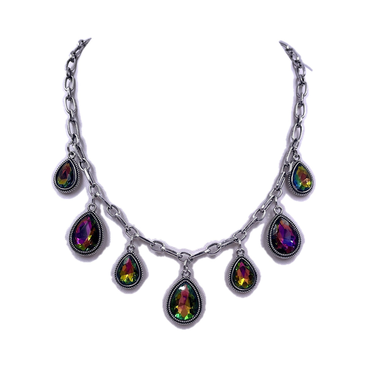 Western Teardrop Crystal Necklace