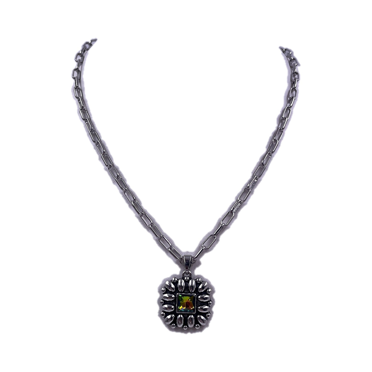 Western Crystal Concho Necklace