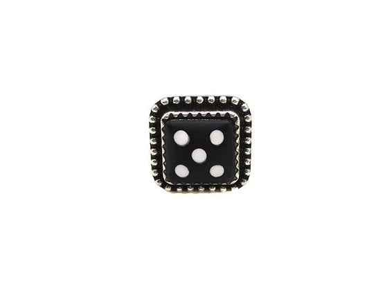 Black Dice Cuff Ring