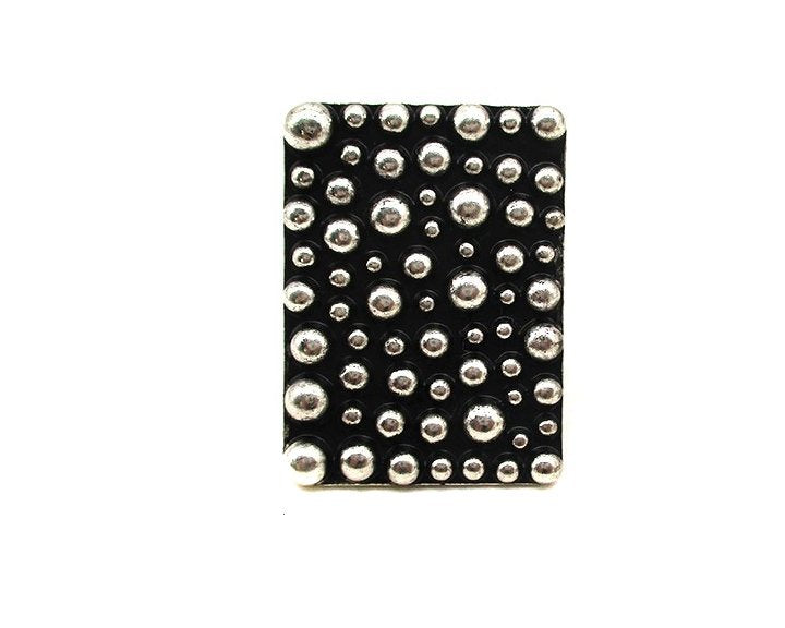 Western Rectangle Bubble Cuff Ring