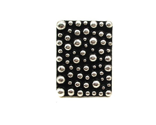 Western Rectangle Bubble Cuff Ring