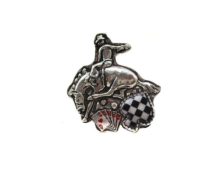 Western Horse Riding Checker Cuff Ring