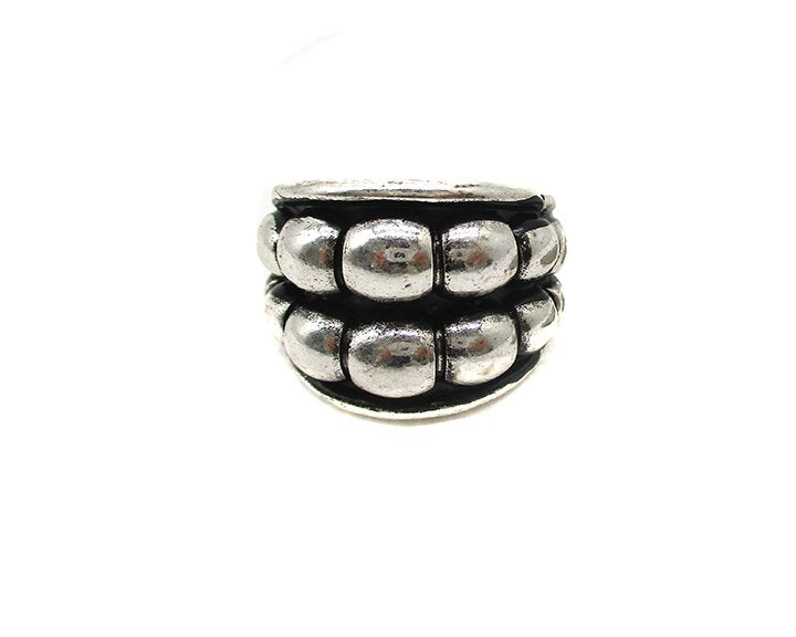 Western Double Bubble Textured Stretch Ring