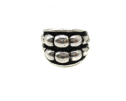 Western Double Bubble Textured Stretch Ring