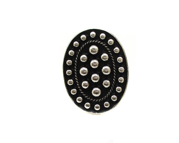 Western Oval Concho Bubble Cuff Ring