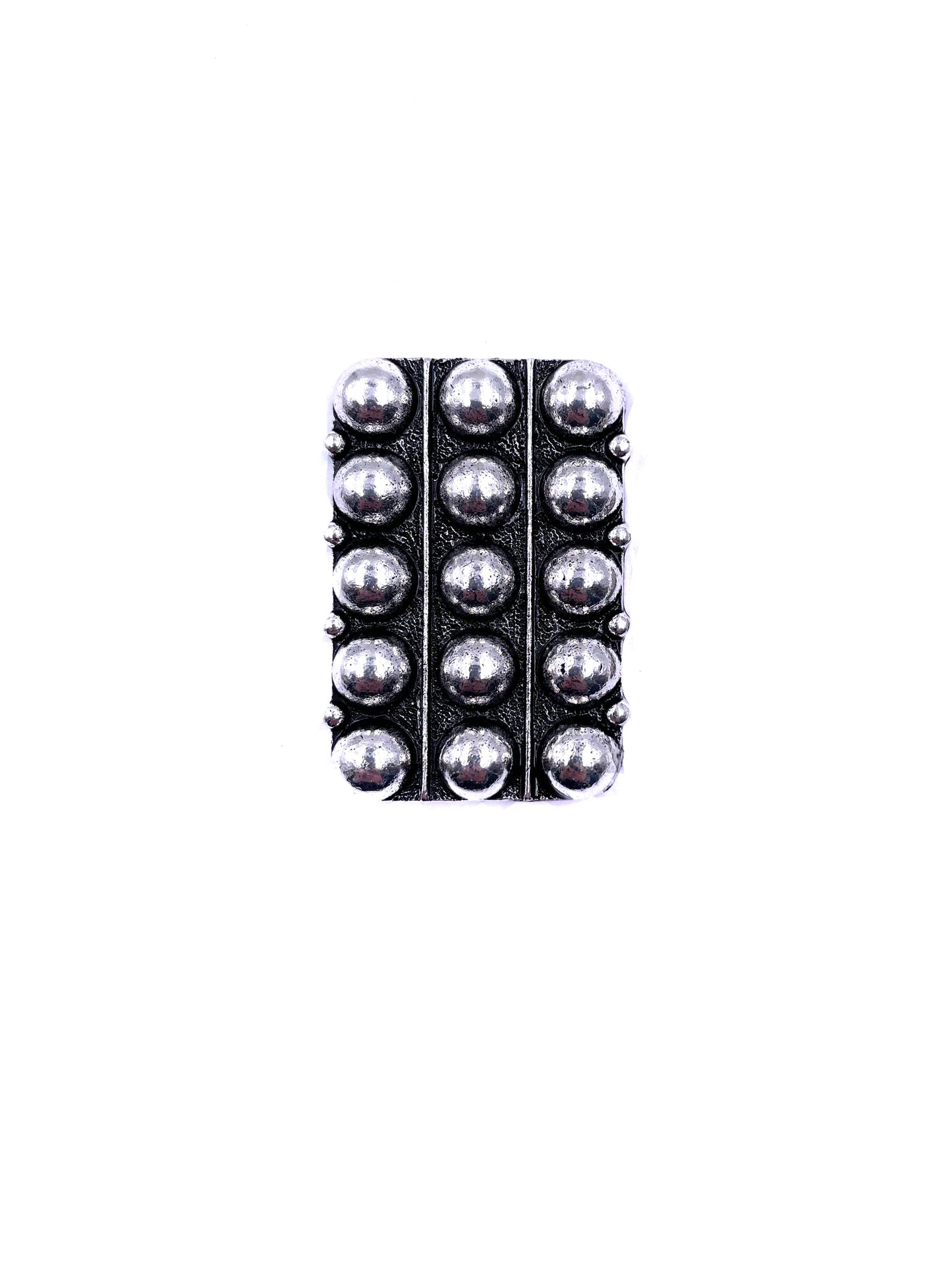 Western Rectangle Bubble Cuff Ring