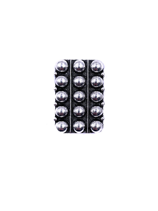 Western Rectangle Bubble Cuff Ring