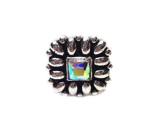Western Square Concho Cuff Ring
