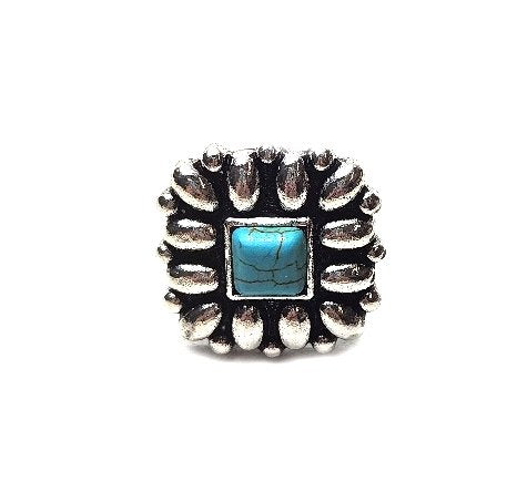 Western Square Concho Cuff Ring