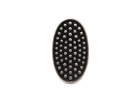 Western Oval Dot Bubble Cuff Ring
