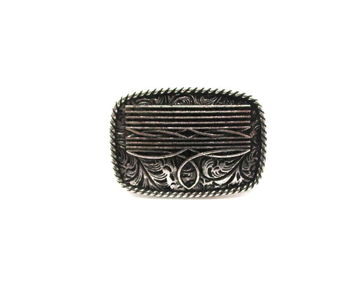 Western Boot Stitch Rectangle Cuff Ring