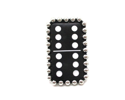 Black Domino Cuff Ring