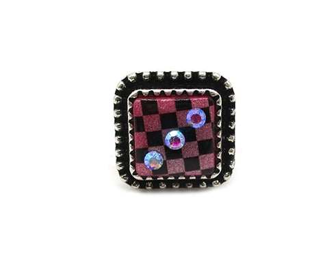 Checkered Dice Cuff Ring