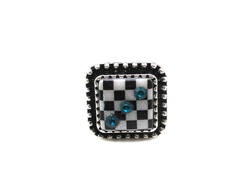 Checkered Dice Cuff Ring