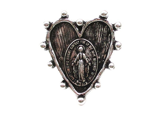 Heart Lady Guadalupe Cuff Ring