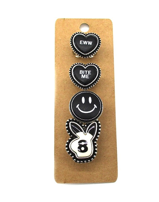 Mixed Theme 4 Cuff Ring Set