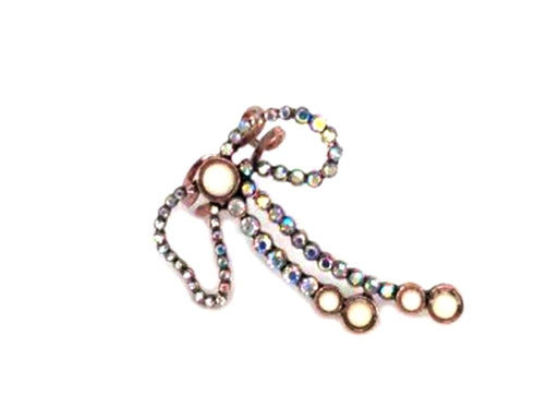 Western Crystal Ribbon Cuff Ring