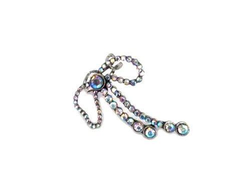 Western Crystal Ribbon Cuff Ring