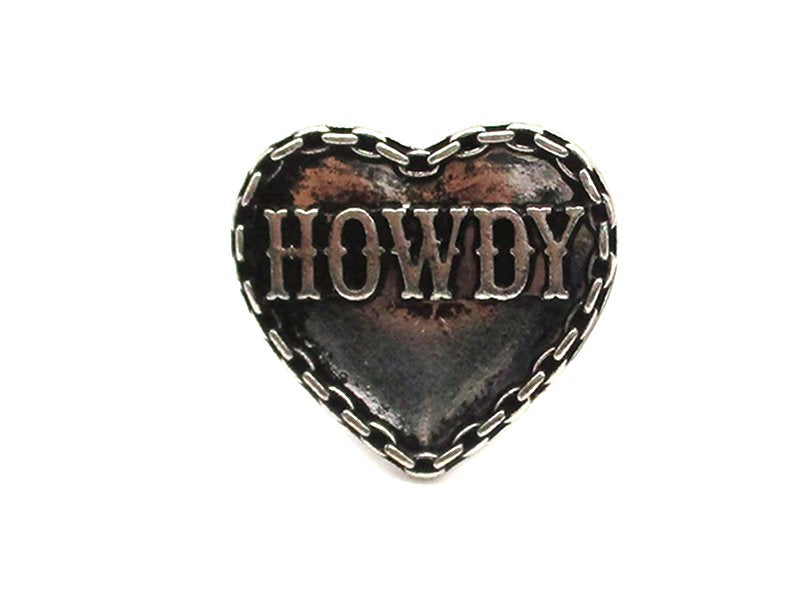 Western Heart Howdy Engraved Cuff Ring